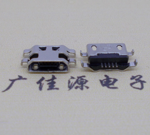 江苏micro usb5p连接器 反向沉板1.6mm四脚插平口