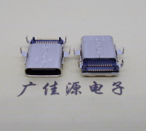 江苏沉板usb 3.1 type-c24p母座双排贴板L=12.8mm