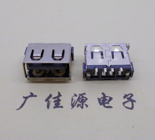 江苏usb2.0母座带弹两脚插整体长度10.0mm